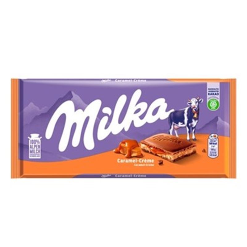 MILKA CARAMEL CREME CHOCOLATE BAR 100G