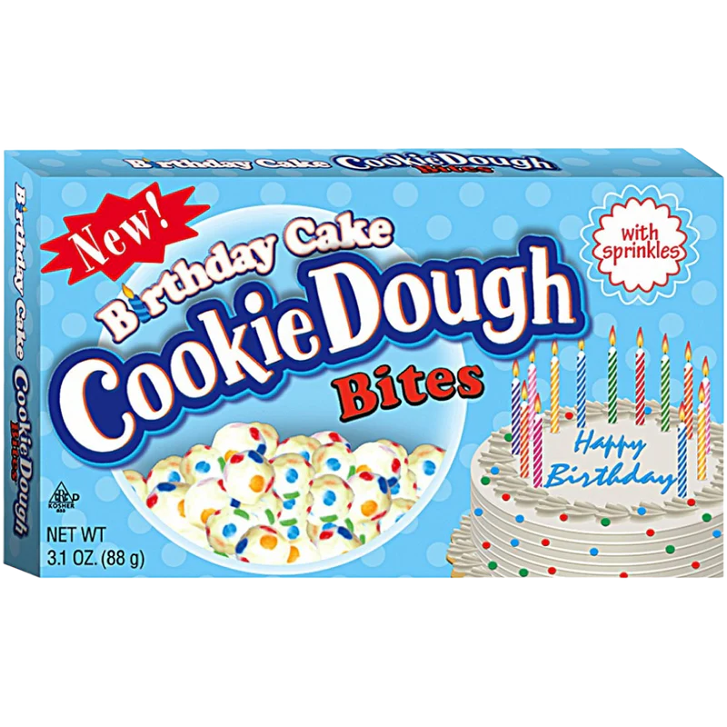 COOKIE DOUGH BITES BIRTHDAY CAKE THEATRE BOX 88G