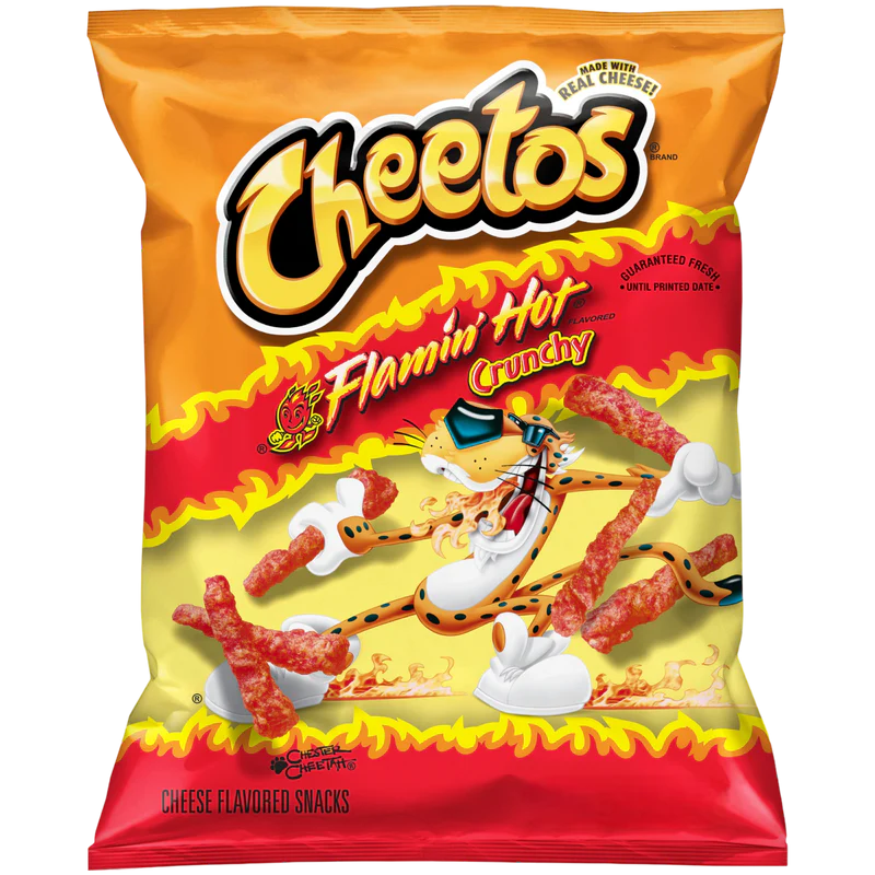 CHEETOS CRUNCHY FLAMIN' HOT SHARE BAG 8oz 226G