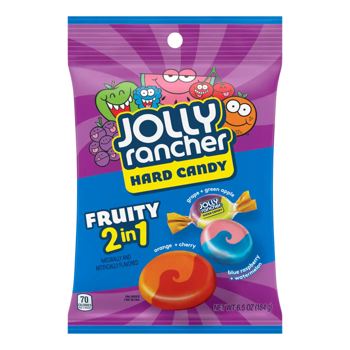 JOLLY RANCHER FRUITY 2 IN 1 HARD CANDY 184G