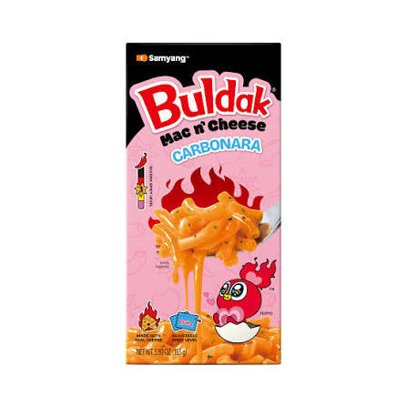 Samyang Buldak Mac & Cheese Carbonara USA – Spicy Creamy Macaroni & Cheese