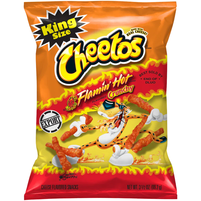 CHEETOS CRUNCHY FLAMIN' HOT KING SIZE 3.5oz (99.2G)