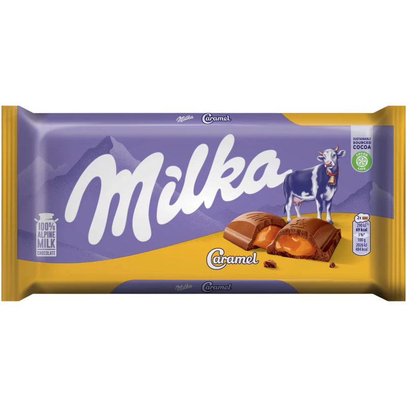 MILKA CARAMEL CHOCOLATE BAR 100G