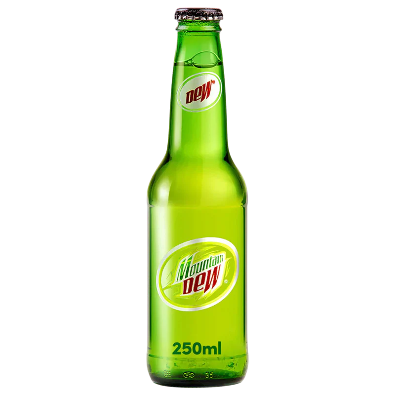 MTN DEW 250ML GLASS BOTTLE DUBAI IMPORT