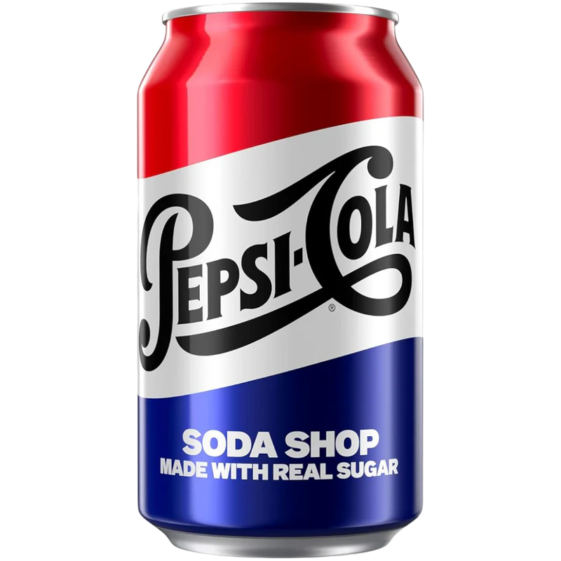 PEPSI SODA SHOP REAL SUGAR (USA VERSION) 355ML