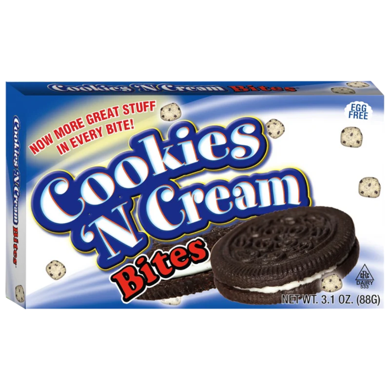 COOKIE DOUGH BITES COOKIES & CREAM THEATRE BOX 88G
