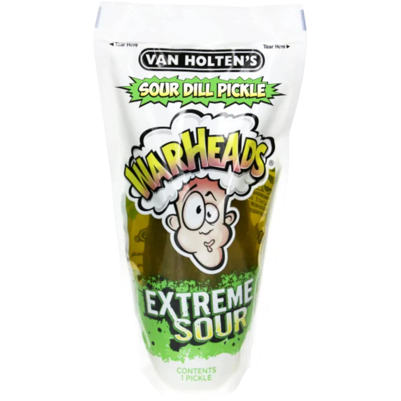 VAN HOLTENS PICKLE IN A POUCH KINGSIZE WARHEADS SOUR