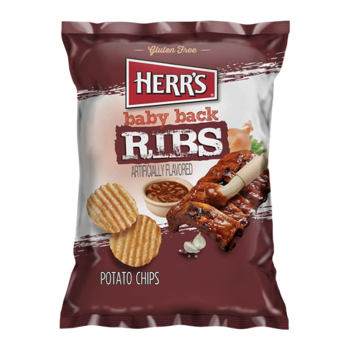 HERR'S BABY BACK RIBS POTATO CHIPS 170G