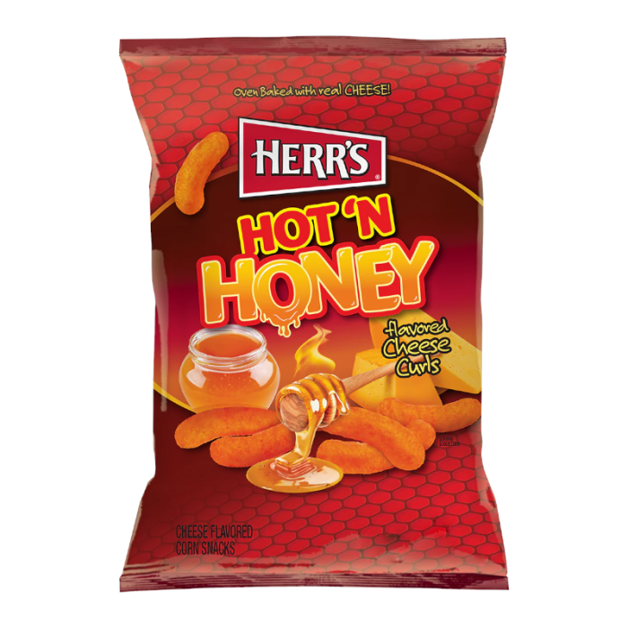HERR'S HOT N HONEY CHEESE CURLS 170G USA