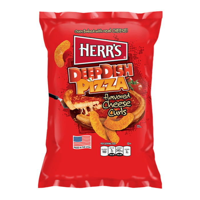 HERR'S DEEP DISH PIZZA CHEESE CURLS 170G