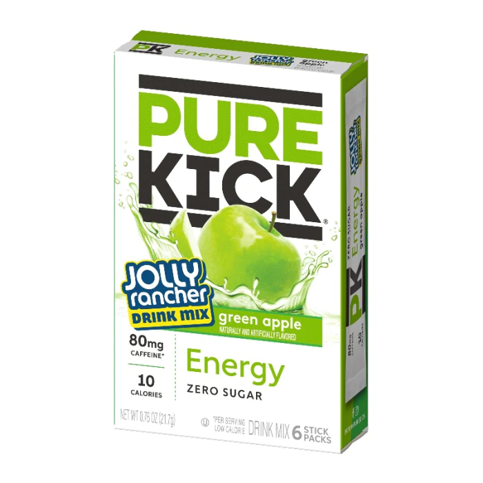 PURE KICK X JOLLY RANCHER ENERGY SINGLES TO GO- GREEN APPLE