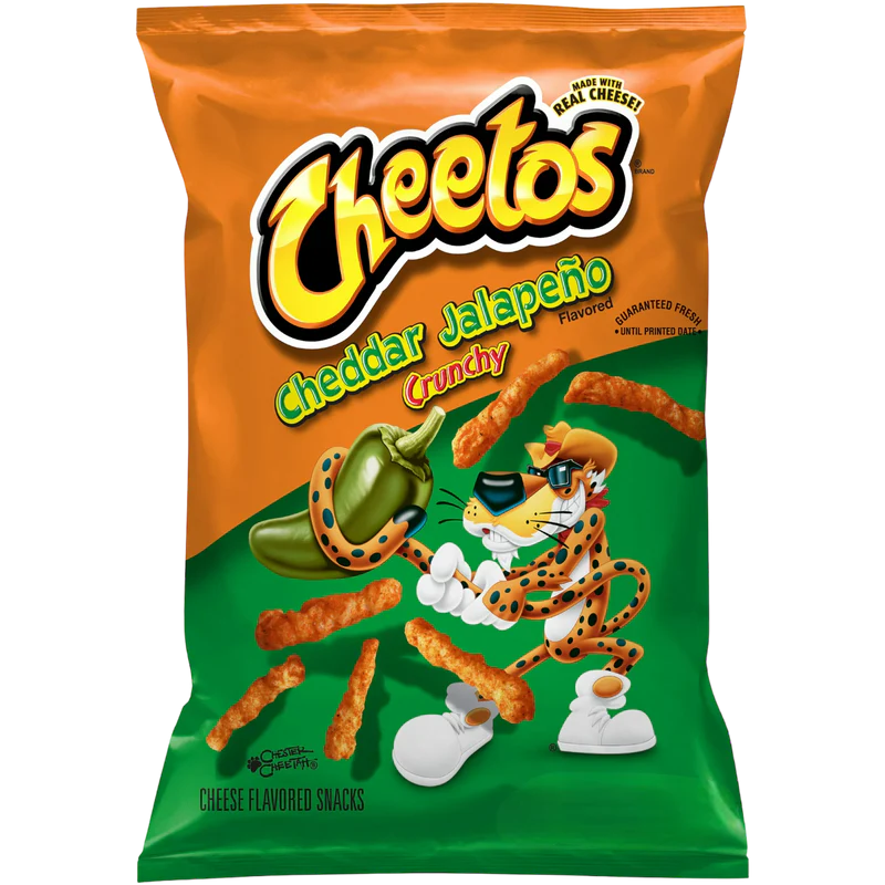 CHEETOS CRUNCHY CHEDDAR JALAPENO SHARE BAG 8oz 226G