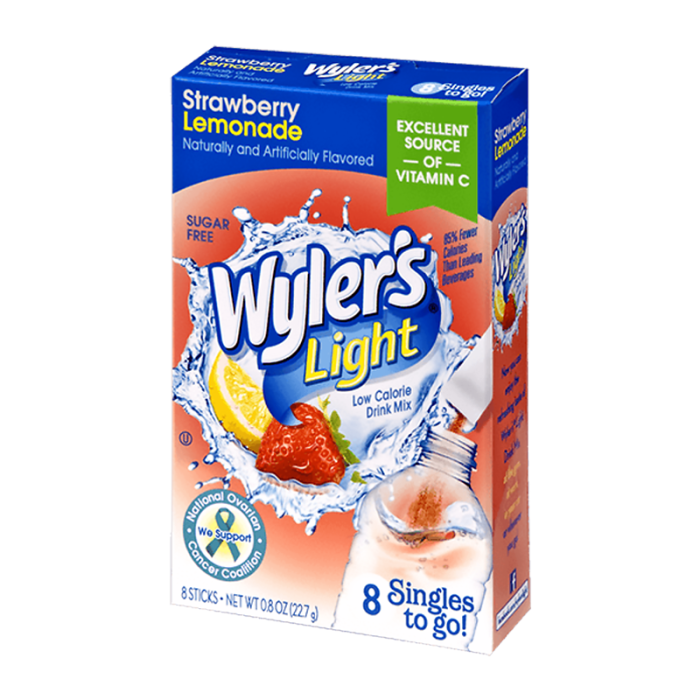 WYLER'S LIGHT SINGLES TO GO- STRAWBERRY LEMONADE